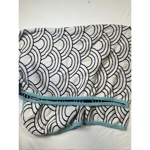 Jonathan Adler Revisable abstract waves cotton throw blanket, 50 x 70